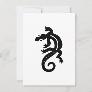 Tribal Lizard Holiday Card