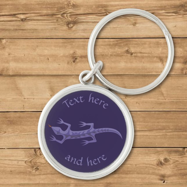 Tribal Lizard Mauve Keychain (Creator Uploaded)