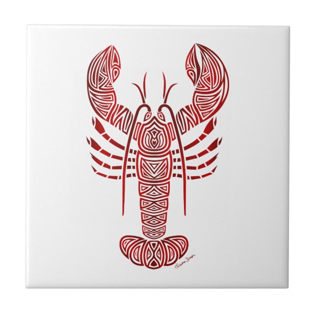 Tribal Maine Lobster Tile (Front)