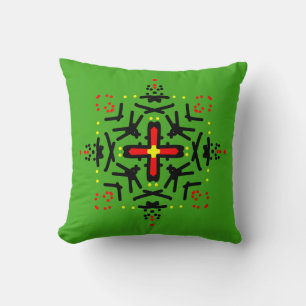 Tribal Mandala Art Throw Pillow