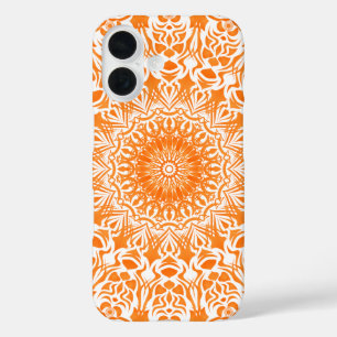 Tribal Mandala Orange iPhone 16 Case