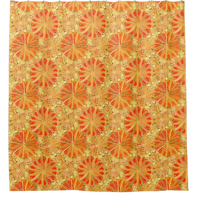 Tribal Mandala Print, Mustard Gold and Orange (Front)