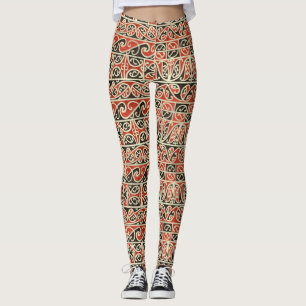 Tribal Maori Kowhaiwhai Koru New Zealand Pattern Leggings