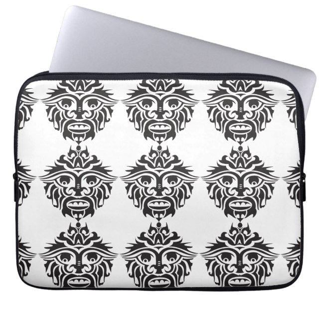 Tribal Mask - Neoprene Laptop Sleeve 13 inch (Front)