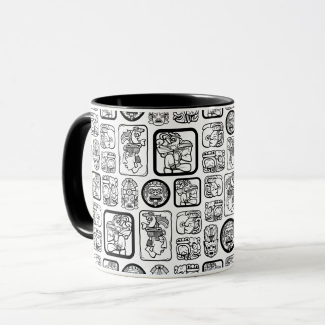Tribal MAYA ancient mask pattern 1 Mug (Front Left)