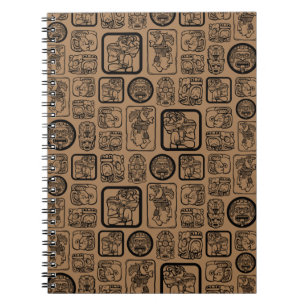 Tribal MAYA ancient mask pattern 1 Notebook