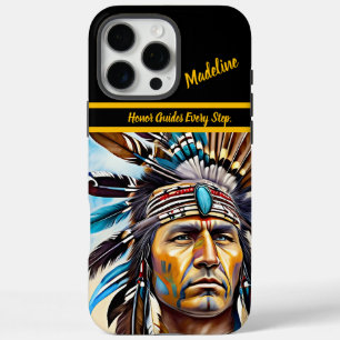 Tribal Memo Fire: Native Style iPhone 16 Pro Max Case