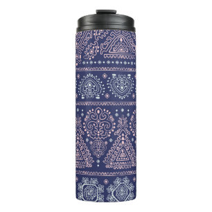 Tribal Mexican, ethnic seamless pattern. Thermal Tumbler