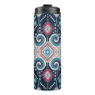 Tribal mexican vintage ethnic seamless pattern thermal tumbler
