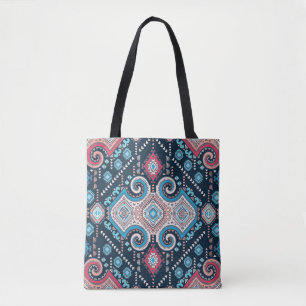 Tribal mexican vintage ethnic seamless pattern tote bag