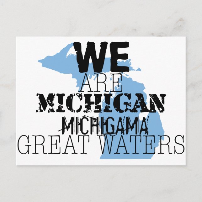 Tribal Michigan Michigama Great Waters Up North Postcard (Front)