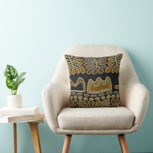 Tribal Motif Print Throw Pillow