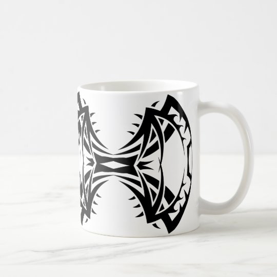 Tribal mug 14 black and white