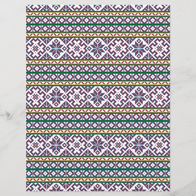 Tribal Multicolored ancient symbol folk art design Letterhead (Front)