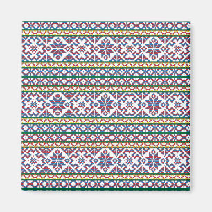 Tribal Multicolored ancient symbol folk art design Magnet