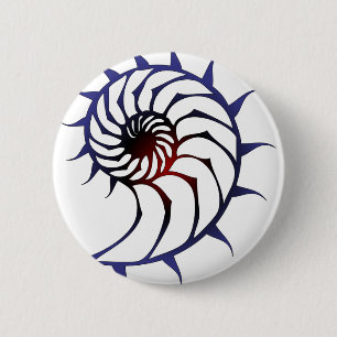 Tribal Nautilus 2 Inch Round Button