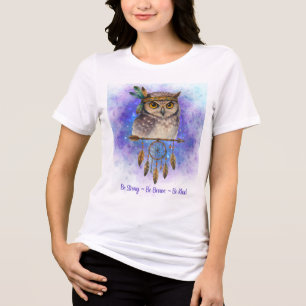 Tribal Owl – Be Strong, Be Brave, Be Kind Tri-Blend Shirt