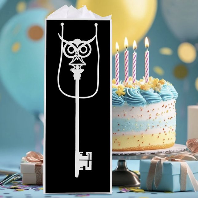Tribal Owl Skeleton Key Wine Gift Bag (Creator Uploaded)