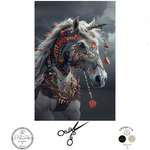 Tribal Painted American Indian Digital Decoupage Tissue Paper