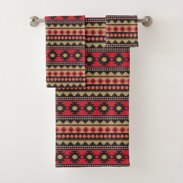 Tribal Pattern Bath Towel Set (Insitu)