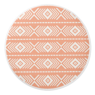 Tribal pattern ceramic knob