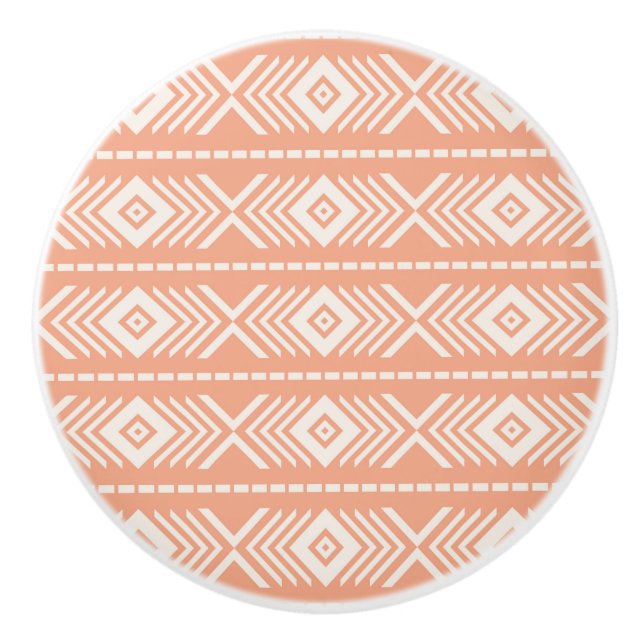 Tribal pattern ceramic knob (Front)