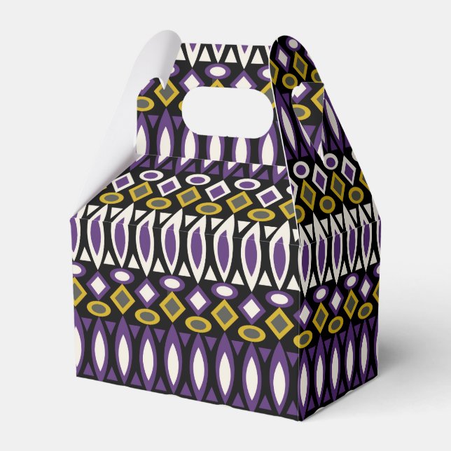 Tribal pattern favor box (Front Side)
