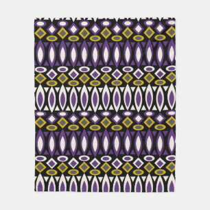 Tribal pattern fleece blanket