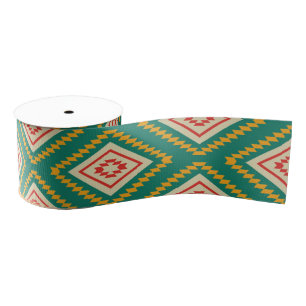 Tribal pattern grosgrain ribbon