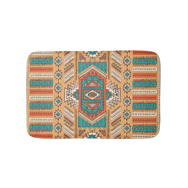Tribal pattern, perfect for decor. bath mat (Front)