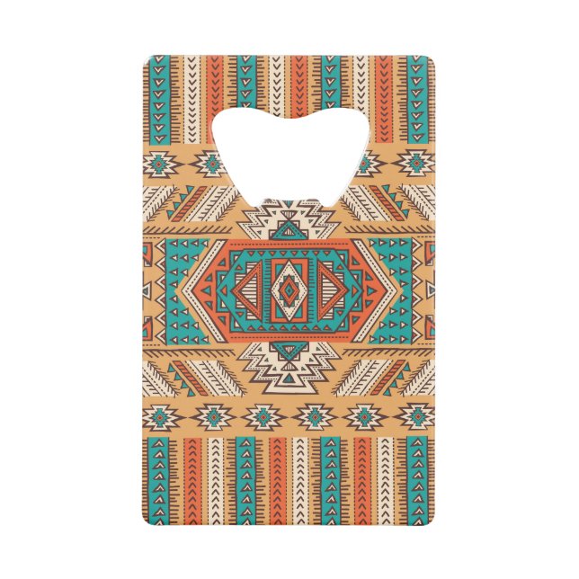 Tribal pattern, perfect for decor. credit card bottle opener (Front)