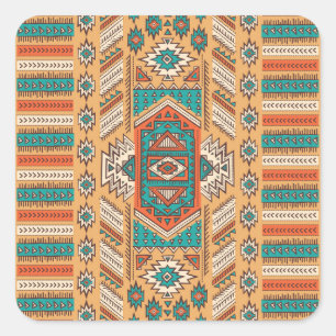 Tribal pattern, perfect for decor. square sticker