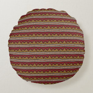 Tribal pattern round pillow