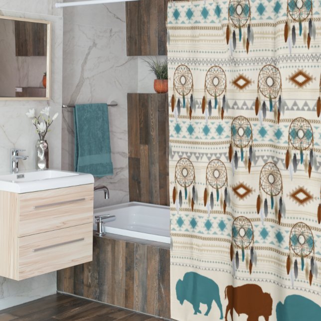 Tribal Pattern Southwest Buffalo Bison Woodland (Creator Uploaded)