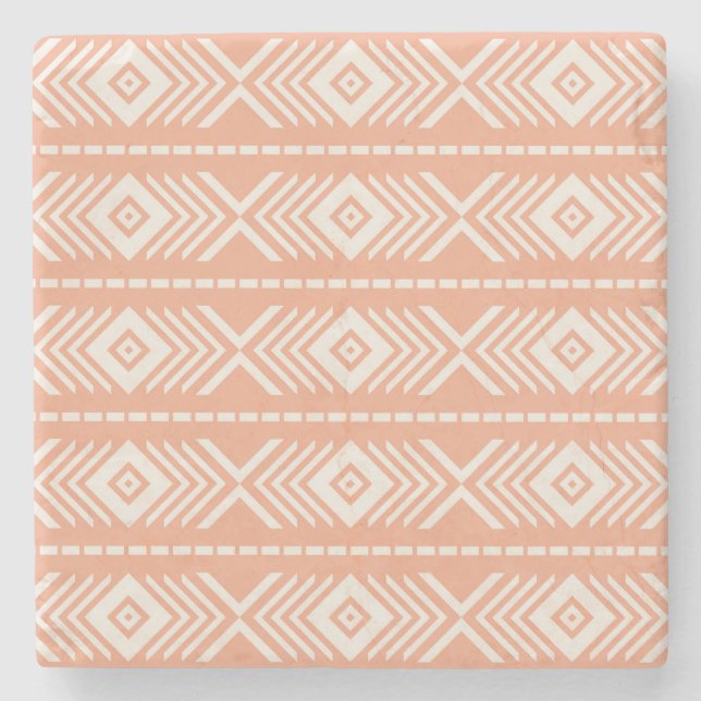 Tribal pattern stone coaster (Front)