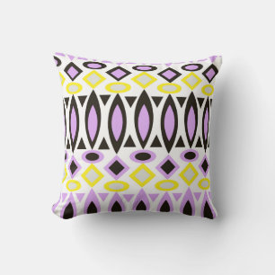 Tribal pattern throw pillow