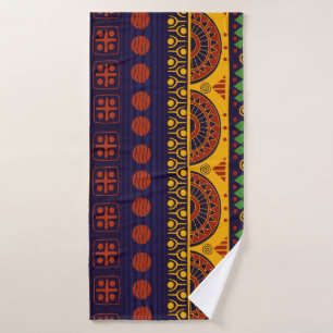 Tribal pattern, versatile for various uses. bath towel