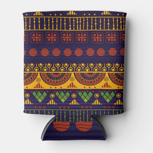 Tribal pattern, versatile for various uses. can cooler (Front)