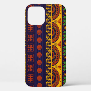 Tribal pattern, versatile for various uses. iPhone 12 case
