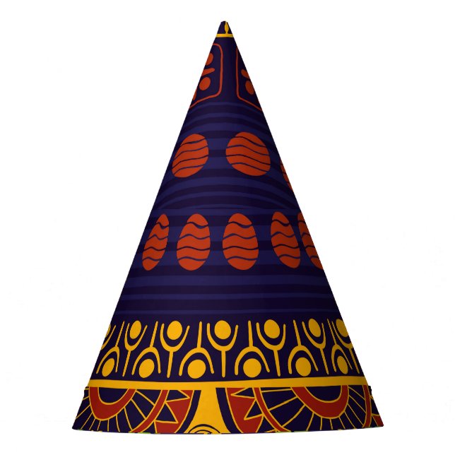 Tribal pattern, versatile for various uses. party hat (Front)