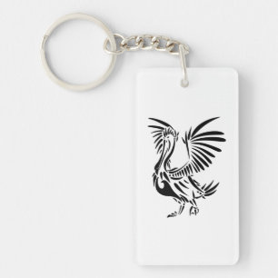 Tribal Pelican Art Keychain