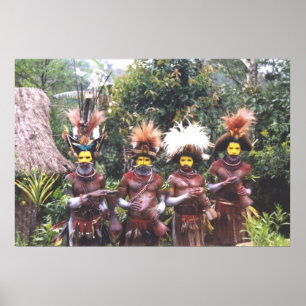Tribal people of Papua New Guinea, Poster