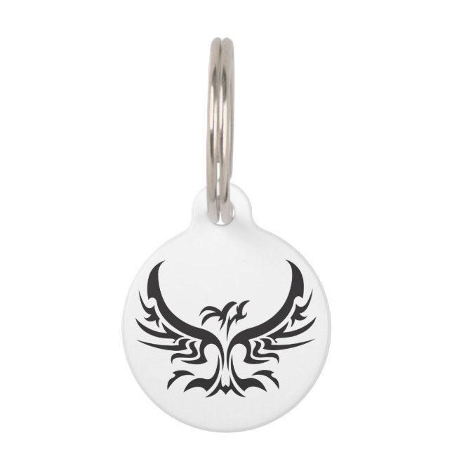 Tribal Phoenix Pet Tag (Front)