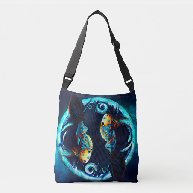 Tribal Pisces Crossbody Bag (Front)