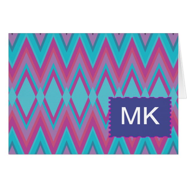 Tribal pourpre et Aqua (Devant horizontal)