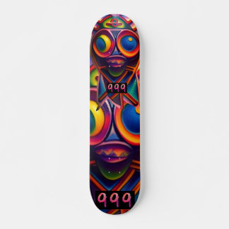 Tribal psychedelic totem 7 3/4" skateboard deck