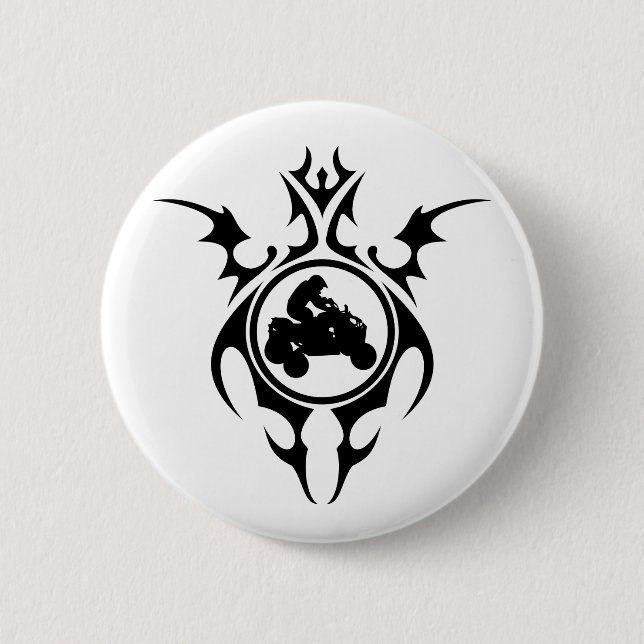 tribal quads 2 inch round button (Front)