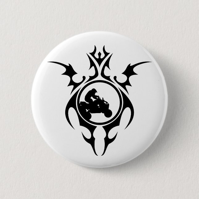 tribal quads 2 inch round button (Front)