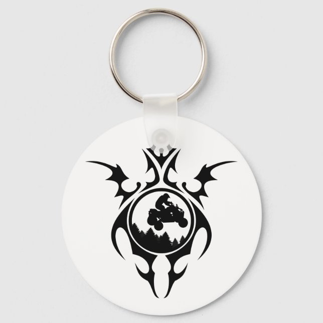 tribal quads keychain (Front)