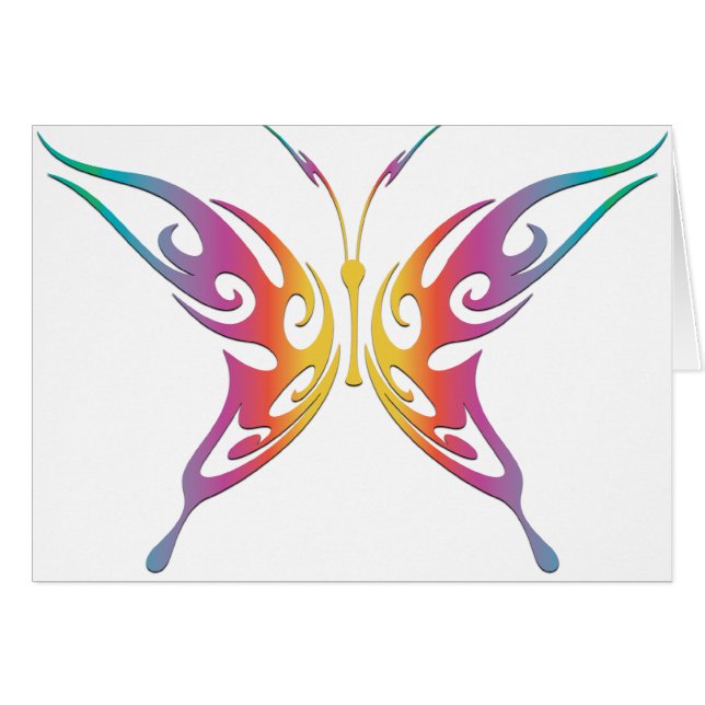 Tribal Rainbow Butterfly (Front Horizontal)